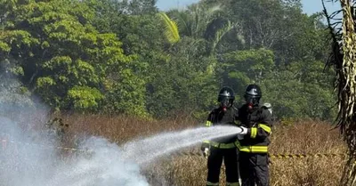 Incêndio dificulta identificação de avião que caiu em Água Boa