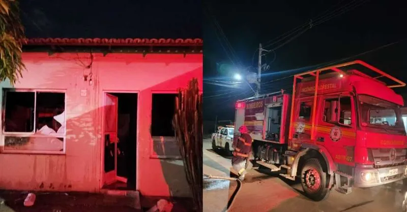 Casa pega fogo após discussão de casal em Parauapebas