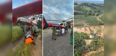 Homem de 100 anos é resgatado de área rural alagada em Eldorado