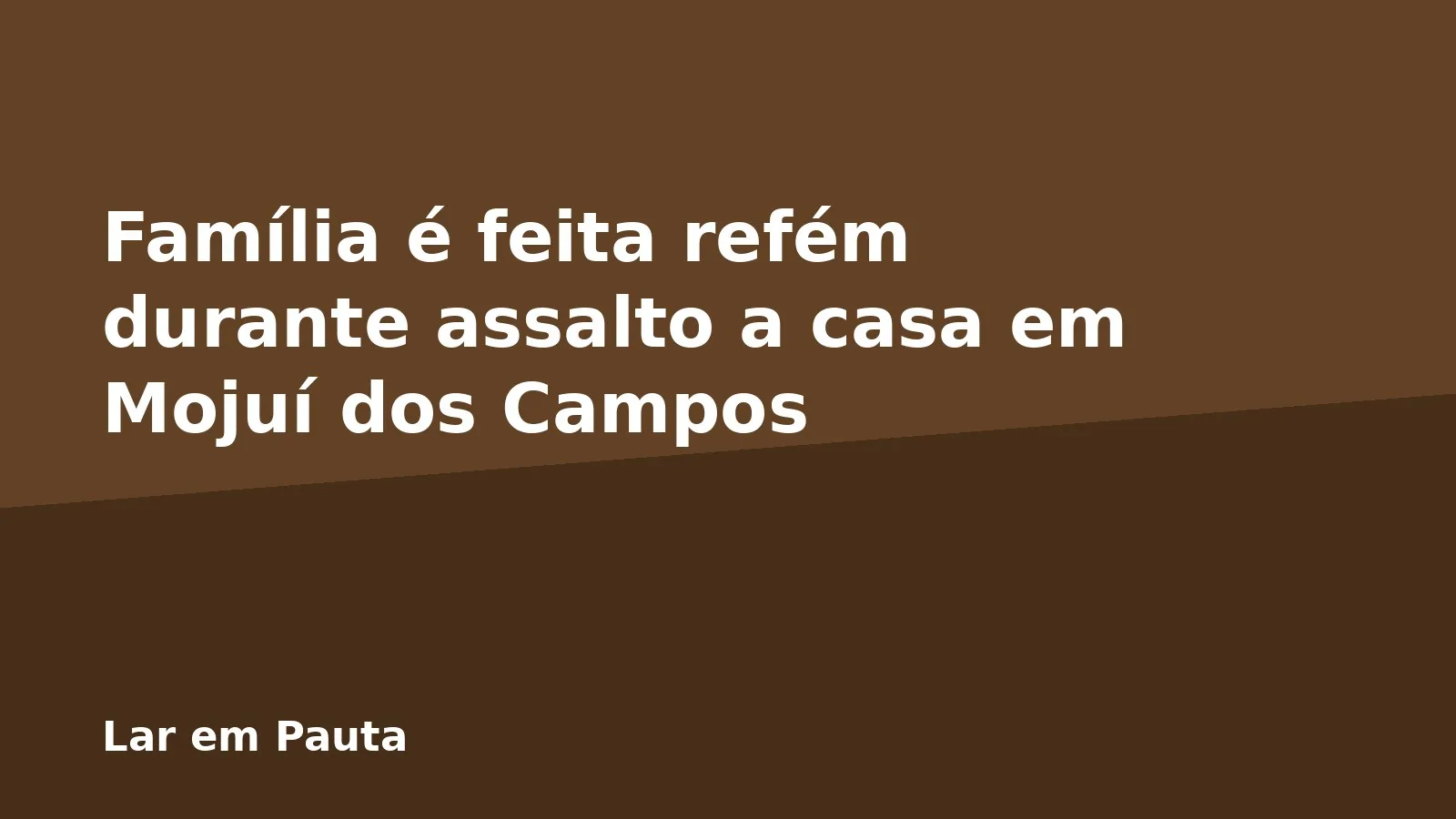 Família é feita refém durante assalto a casa em Mojuí dos Campos