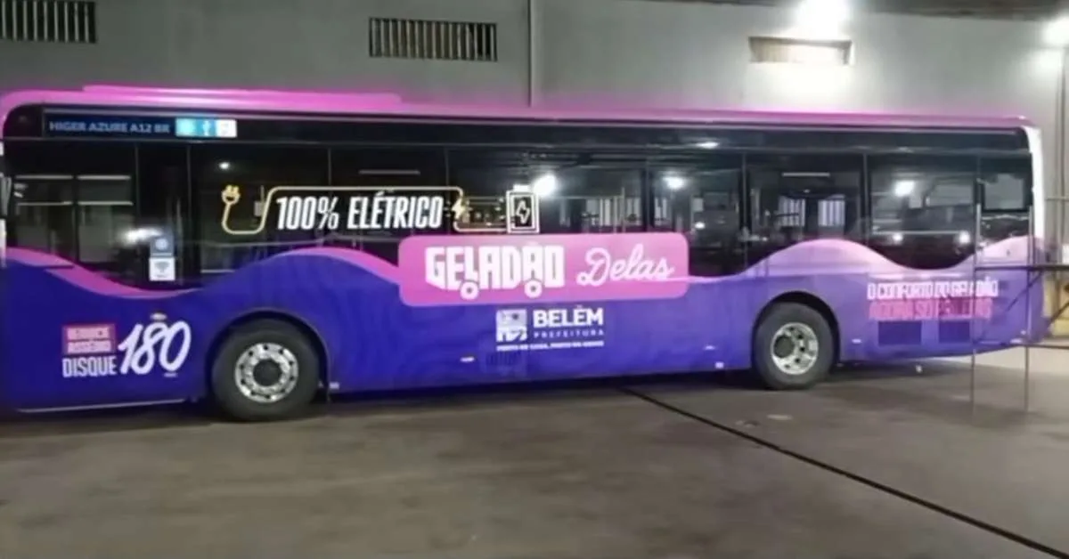 Belém prepara ônibus elétricos exclusivos para mulheres com identidade rosa