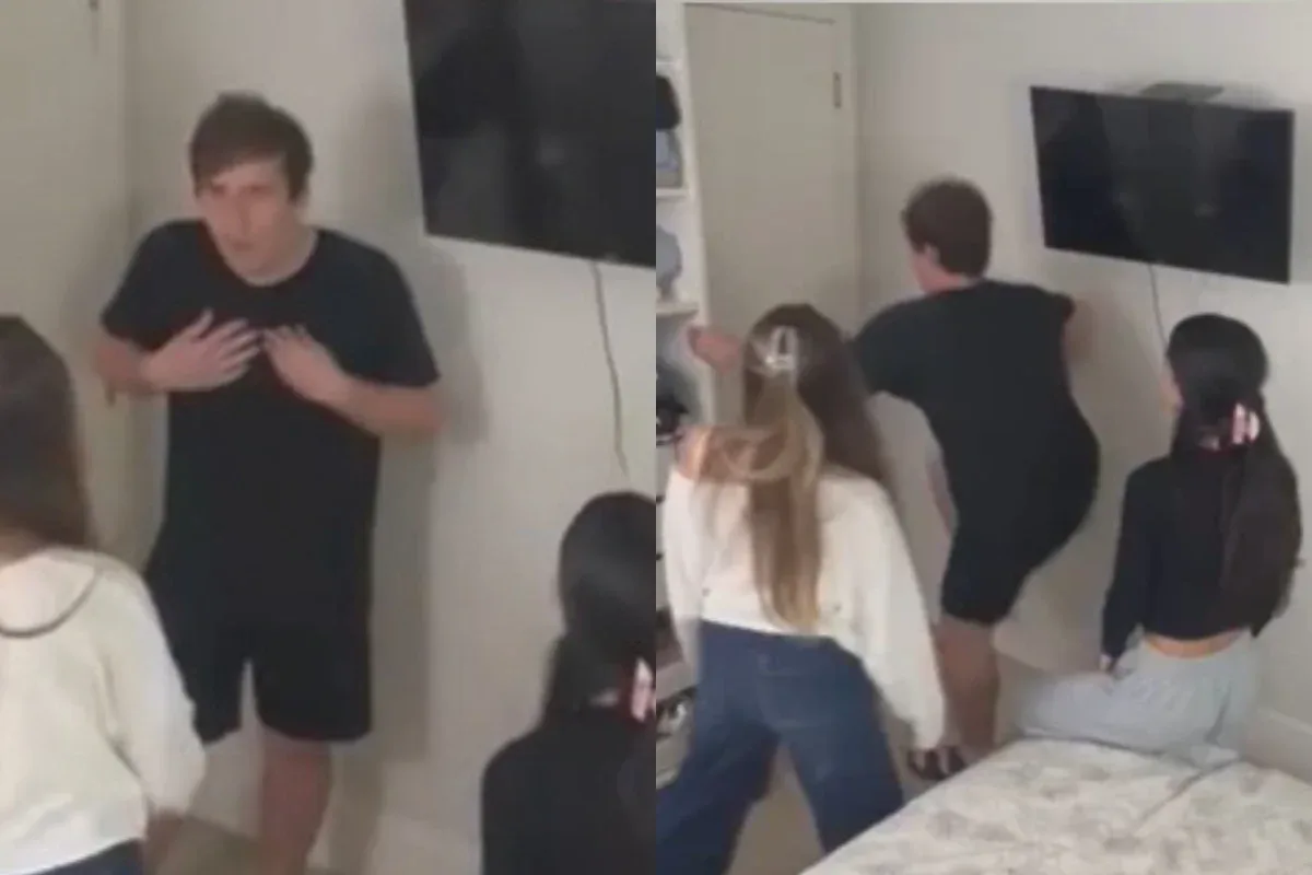 Vídeo mostra confronto entre jovem e duas mulheres que dizem se relacionar com ele