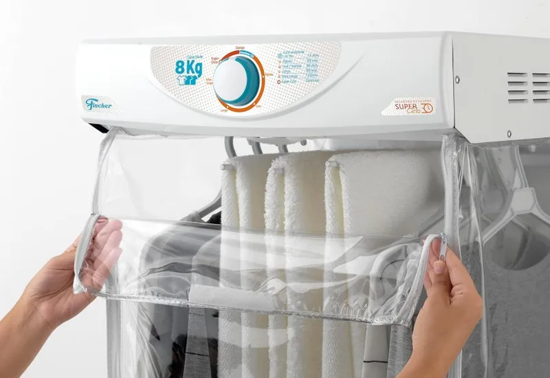 Quatro secadoras tipo varal para apartamentos e espaços pequenos