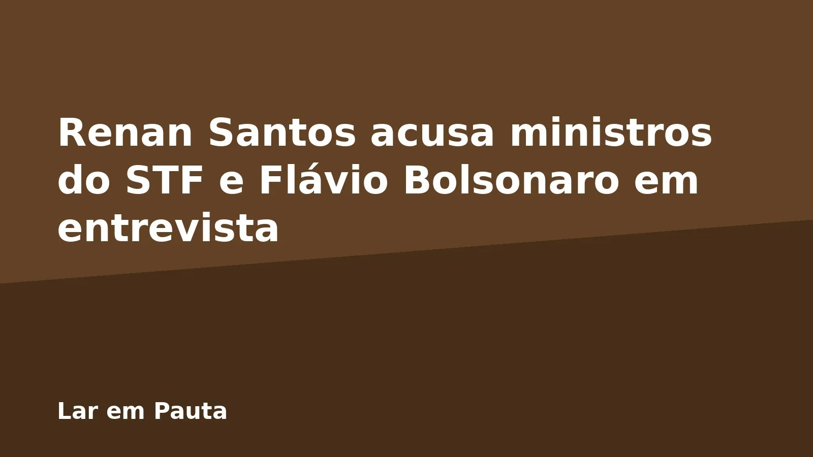 Renan Santos acusa ministros do STF e Flávio Bolsonaro em entrevista