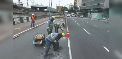 Obras na Beira-Mar alteram circulação de ônibus, pedestres e ciclistas em Vitória