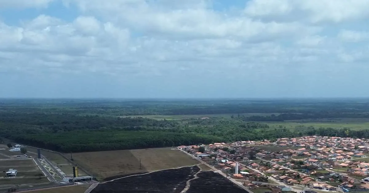 Fogo mobiliza bombeiros após atingir pastagem em Castanhal