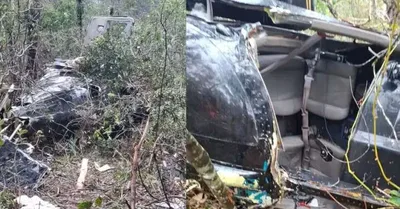 Polícia Civil e Cenipa investigam queda de helicóptero em Santa Catarina