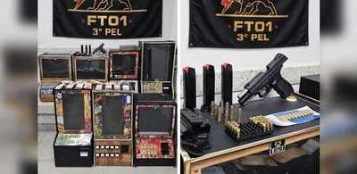 Polícia apreende sete caça-níqueis e arma em casa de Vitória