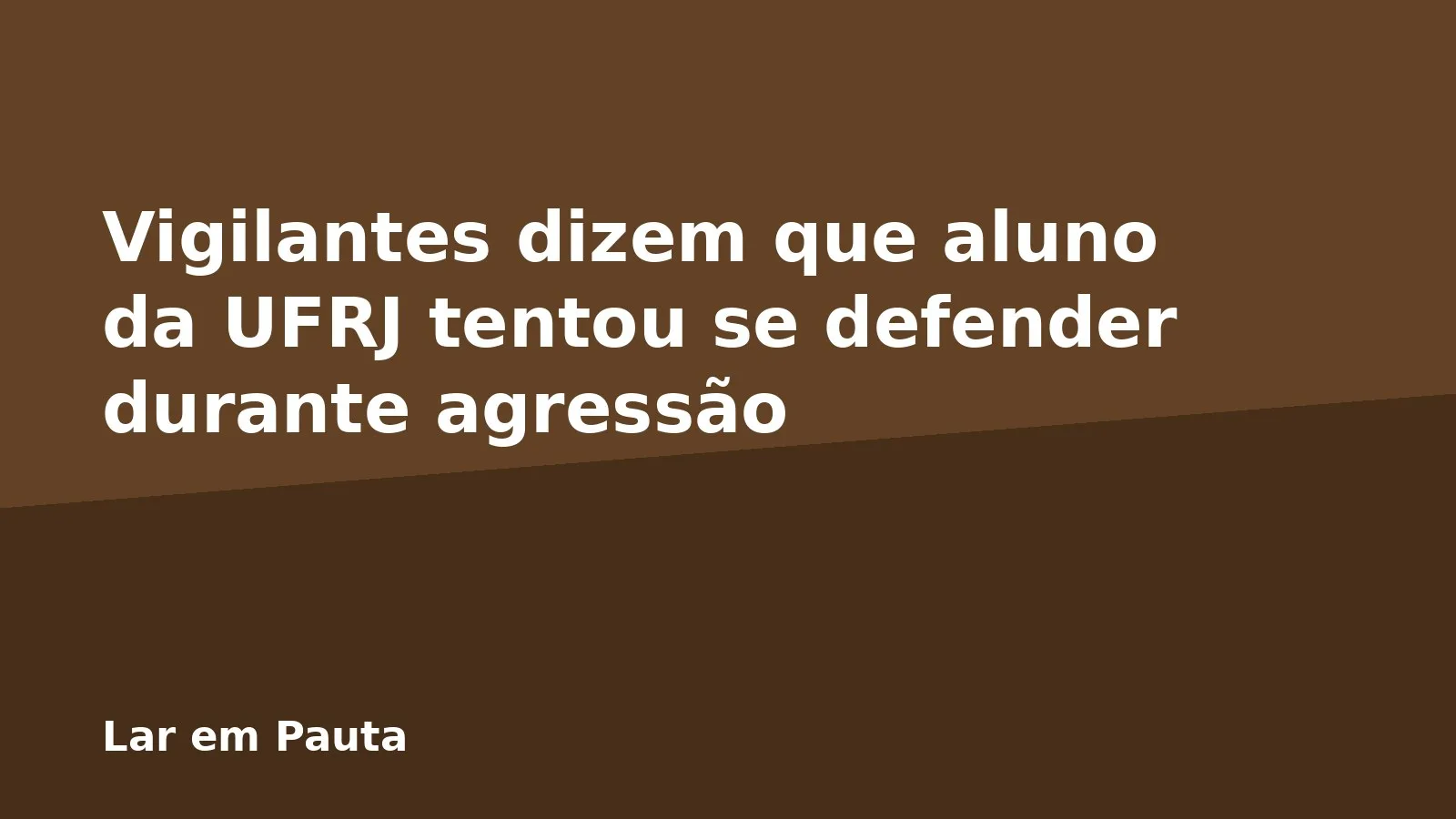 Vigilantes dizem que aluno da UFRJ tentou se defender durante agressão