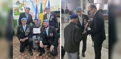 Último pracinha vivo do Espírito Santo recebe medalhas e título em Guaçuí