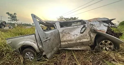 Idoso morre após caminhonete capotar na BR-230, em Vitória do Xingu